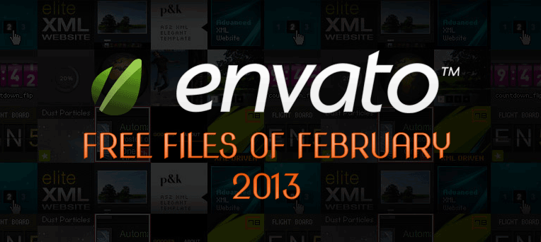 Envato Marketplace – Free Files of the February 2013