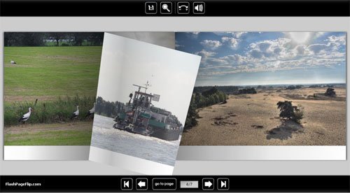 Flash Page Flip Photo Gallery template for Picasa