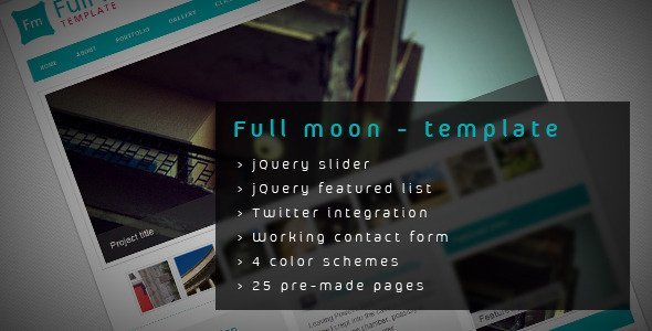 Full moon - HTML Template
