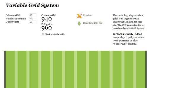 Variable Grid System