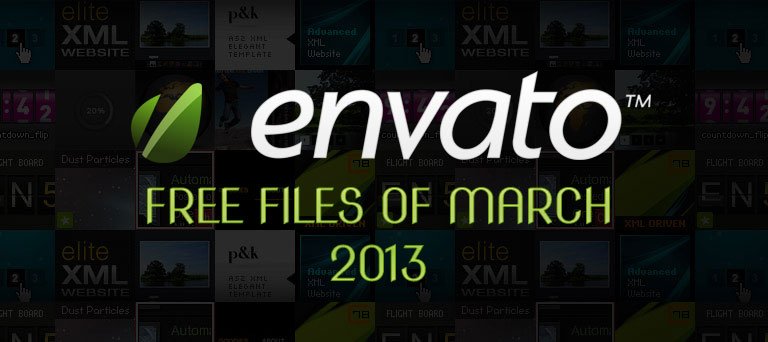 Envato Marketplace – Free Files of the March 2013