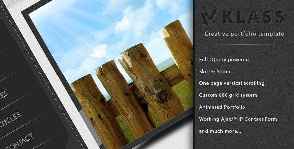 KLASS - Creative One Page Portfolio