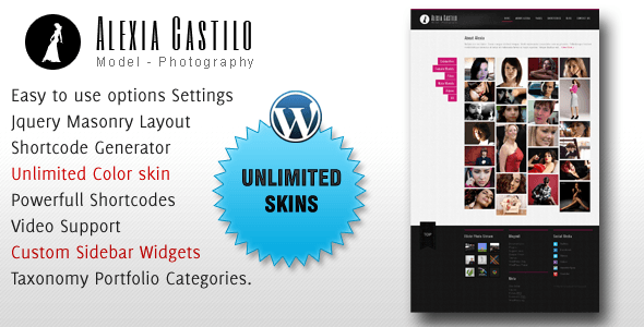 Alexia Castillo - Model Photography WP CMS - ThemeForest Previewer