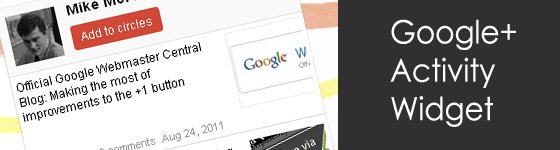 Google+ Activity Widget