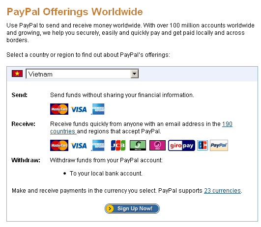 About NARGA 3 PayPal Offerings Worldwide