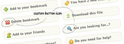 Woork CSS buttons with icon set