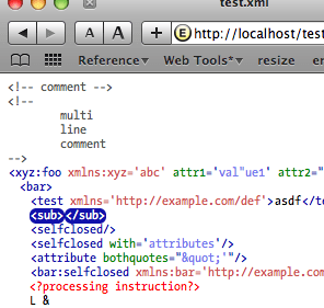The Essential Safari Plugins for Web Developers 8 XML View Plugin