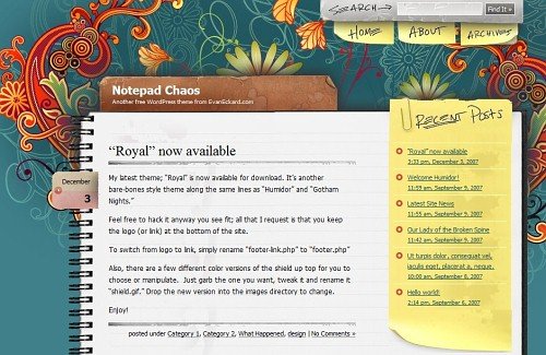 Most Beautiful Feminine Wordpress Themes for Woman Blogs 6 Notepad Chaos