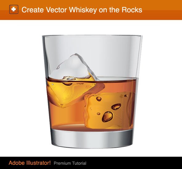 Create Vector Whiskey on the Rocks