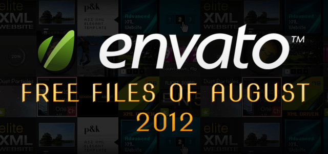 Envato Marketplace – Free Files of the August 2012 
