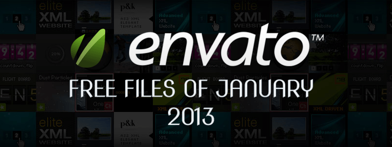Envato Marketplace – Free Files of the January 2013