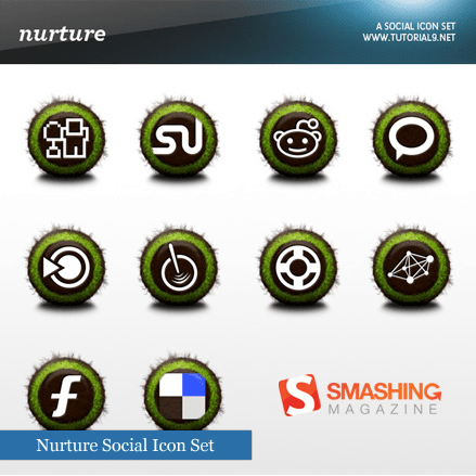 Nurture Social Media Icons Set