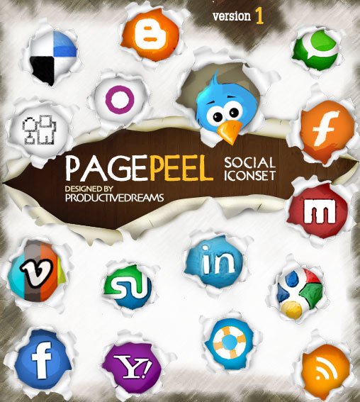 Page Peel – A Free Social Media Iconset