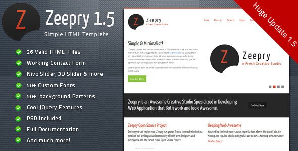 Zeepry - Simple Minimalist Template 