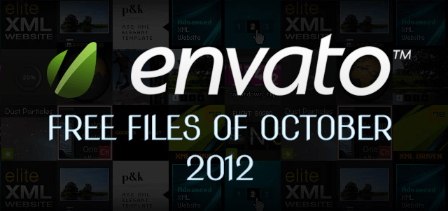 Envato Marketplace – Free Files of the October 2012