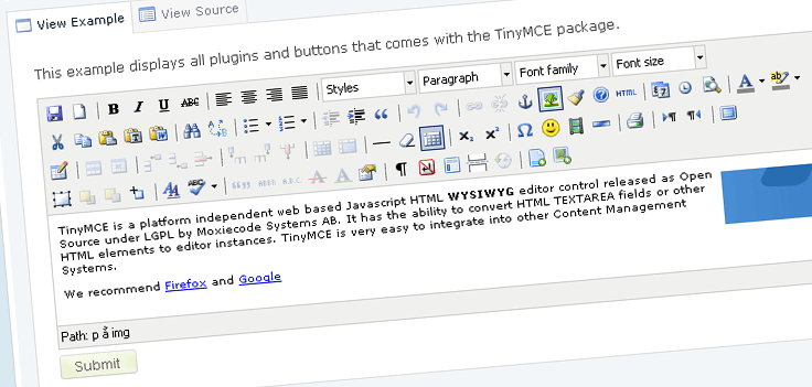 TinyMCE – Javascript WYSIWYG Editor