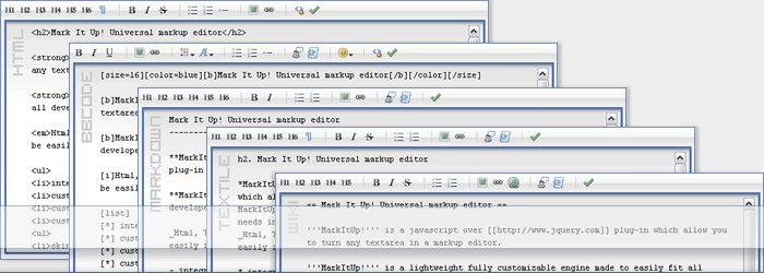 markItUp! Universal markup editor