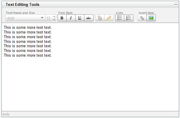 YUI Library Rich Text Editor