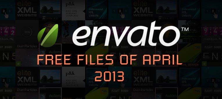 Envato Marketplace – Free Files of the April 2013