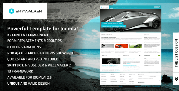 Skywalker - Powerful Template for Joomla