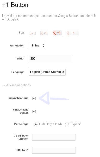 Google Plus Button Asynchronous