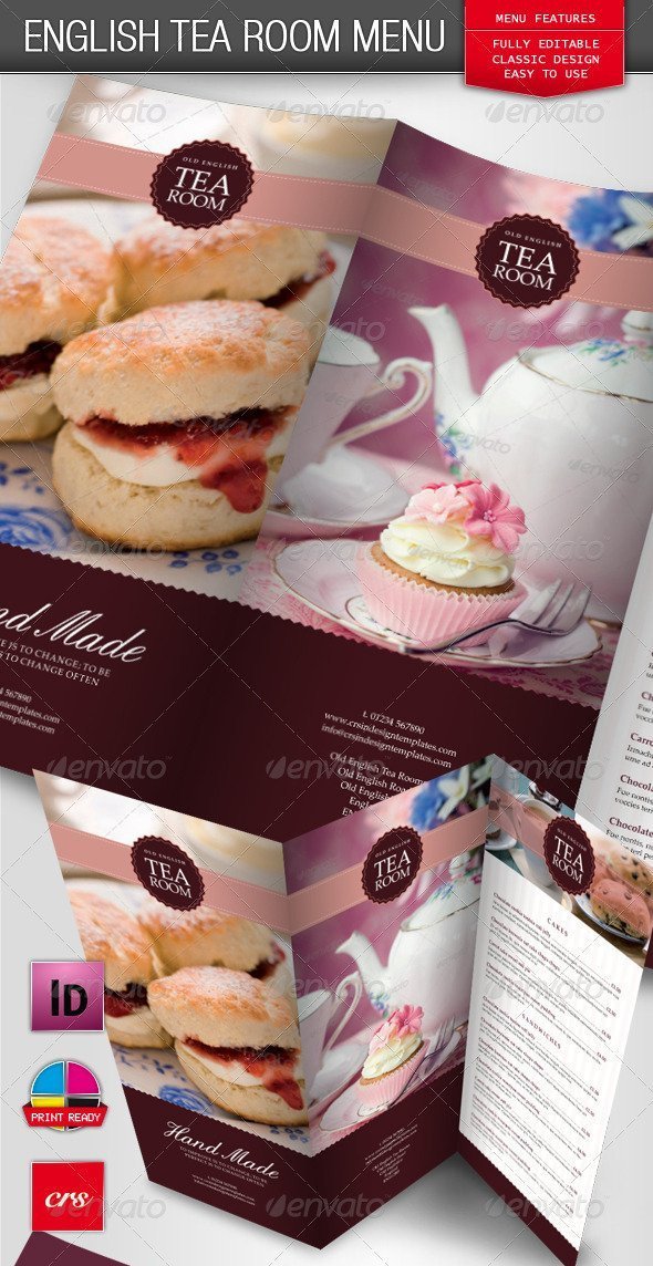 Envato Marketplace – Free Files of the June 2013 5 Tea Room Coffee Shop Menu