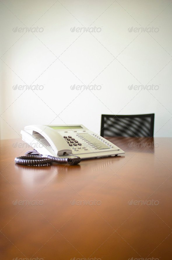 Meeting Table and Telephone
