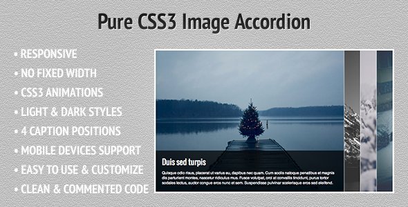 Pure CSS3 Image Accordion