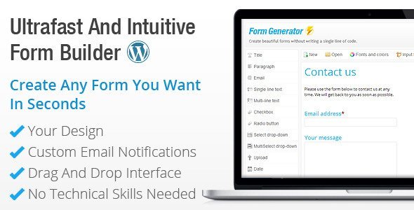 WordPress Contact Form Builder