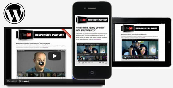 jQuery responsive youtube playlist for WordPress