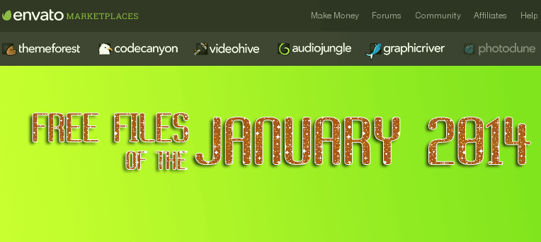 Free Premium files of the month ThemeForest January 2014