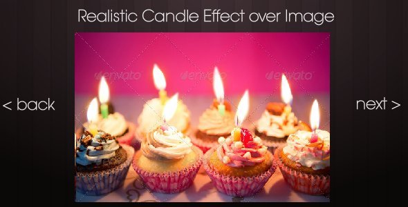 Realistic Candle Effect over Image