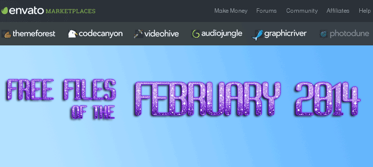 ThemeForest, CodeCanyon FREE files of the month, February 2014