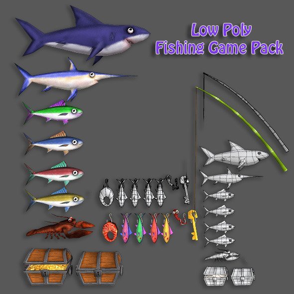 Low Poly Fishing Game Pack