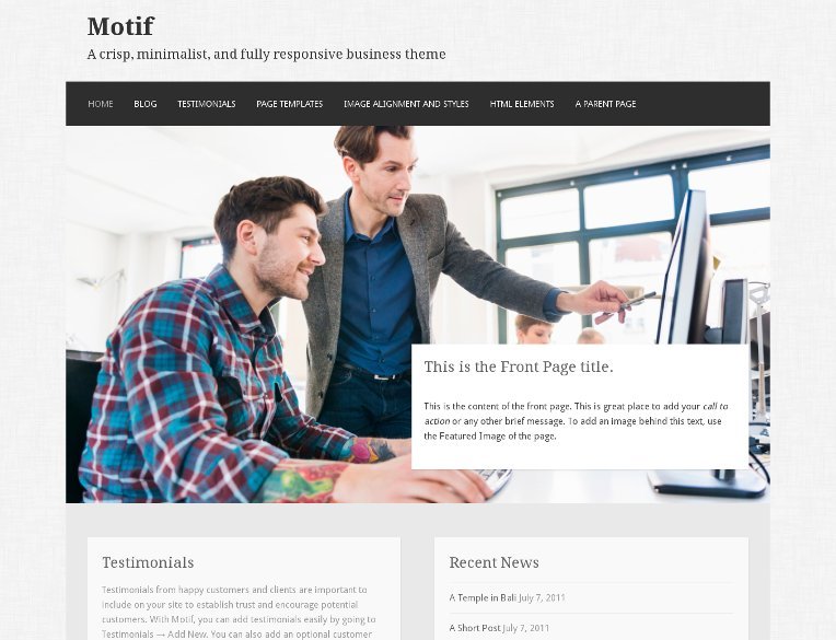 Motif is the perfect business theme