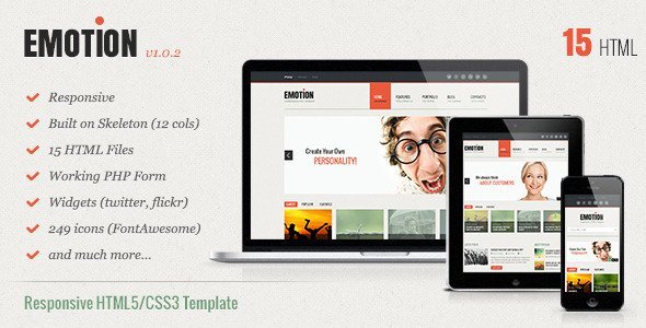 Emotion - Responsive HTML5/CSS3 Template