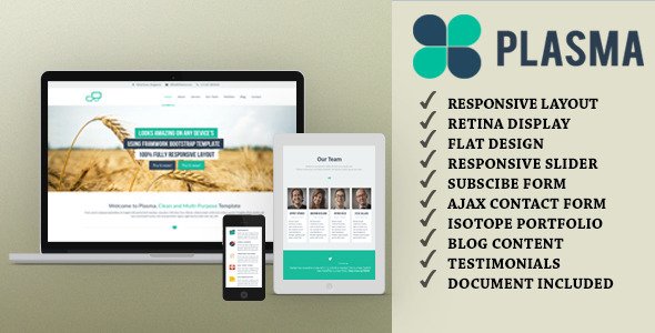 Plasma - One-Page Multi-Purpose HTML Template