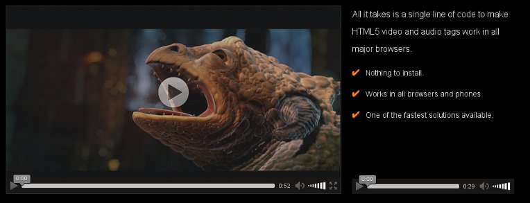 Top 10+ Awesome jQuery Media Player Plugins for Handling Audio & Video 6 HTML5 Video Player