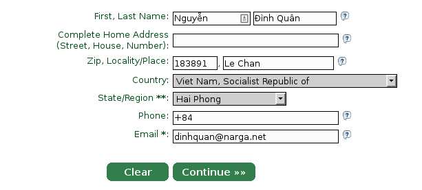 StartComSSL register form