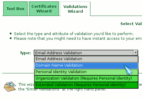 StartSSL Domain Validation