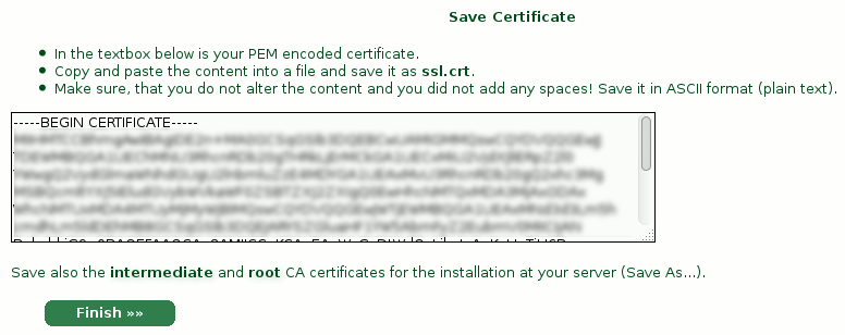 StartSSL Save Certificate