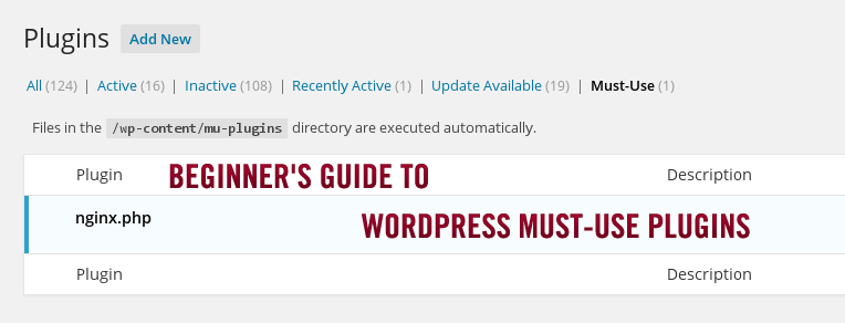 Beginner's Guide to WordPress Must-Use plugins