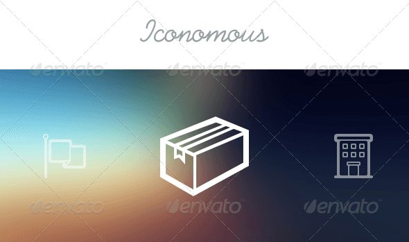 Iconomous - 100 Outlined Icons