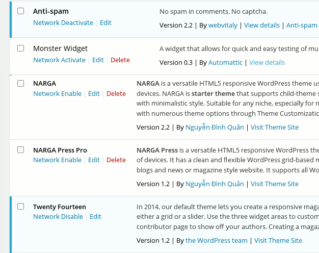 Shared Plugins and Themes