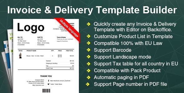 Woocommerce Invoice & Delivery (Packing Slip)