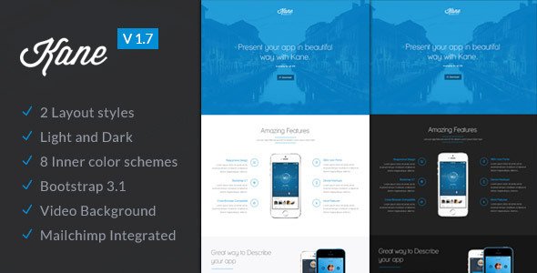 Kane - Responsive Bootstrap 3 App Landing Page