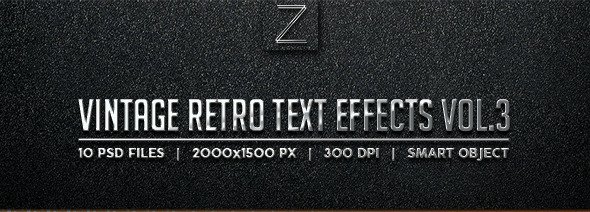 Vintage Text Effects Vol 3