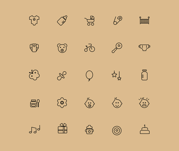 25 FREE Babies Icons