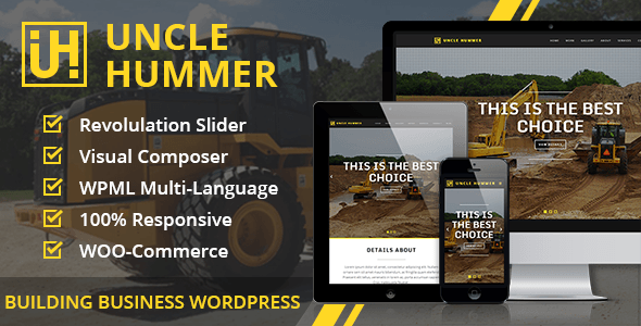 Uncle Hummer - Responsive WordPress Building Theme