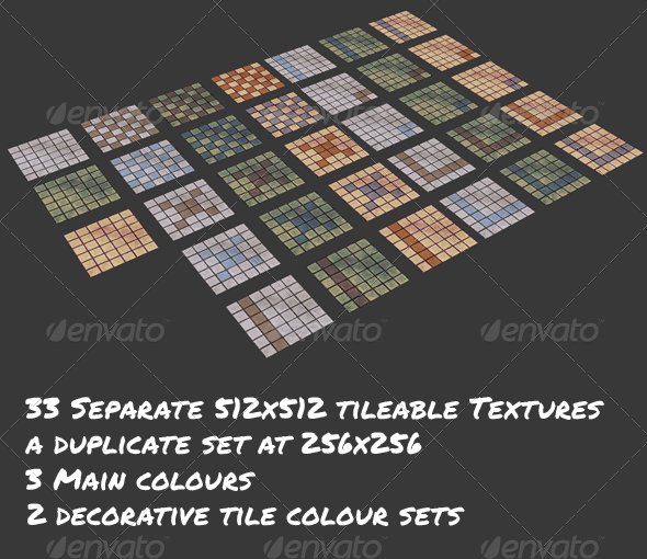 Hand Painted Modular Tile Set